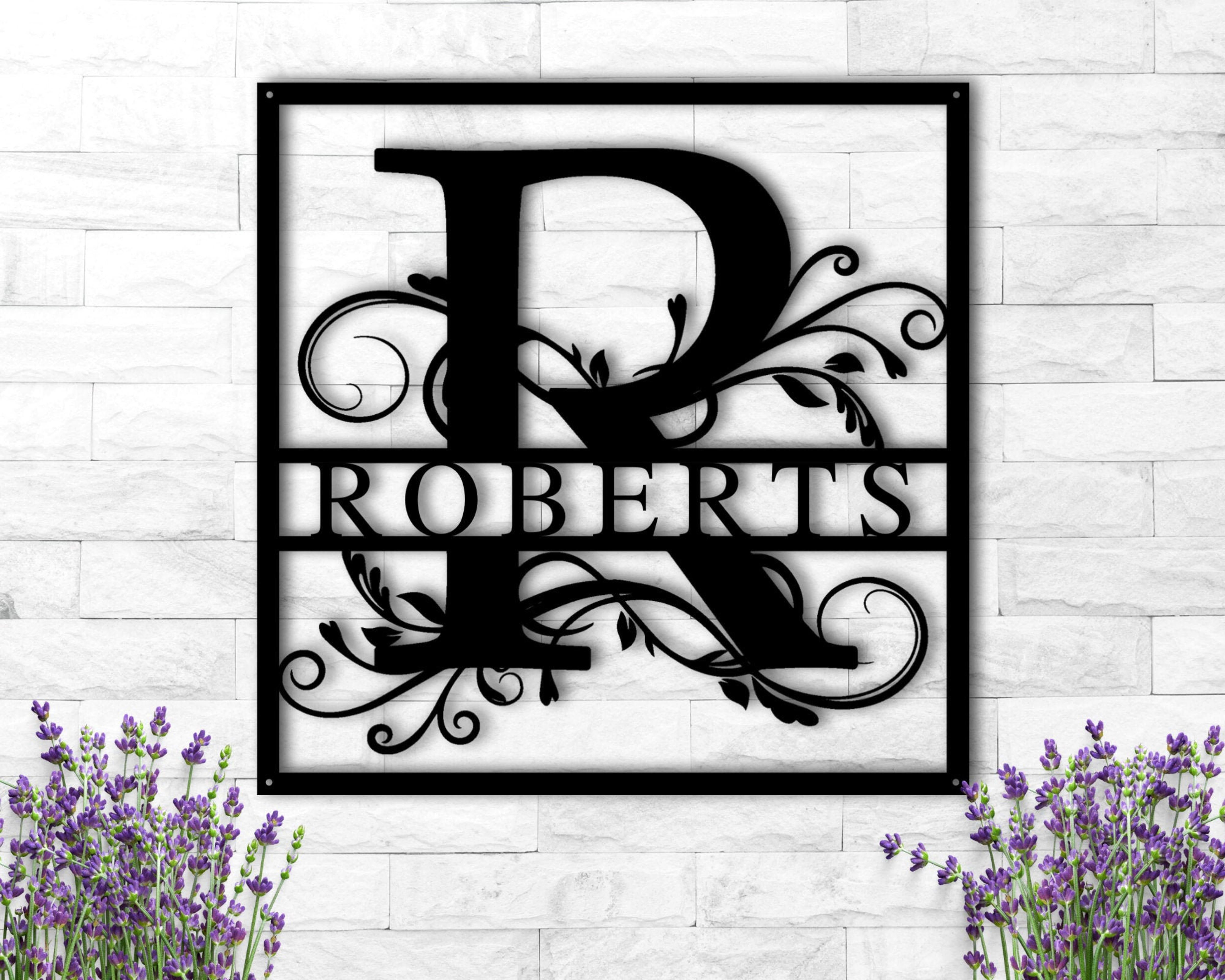 Metal Last Name Family Sign Metal Wall Art