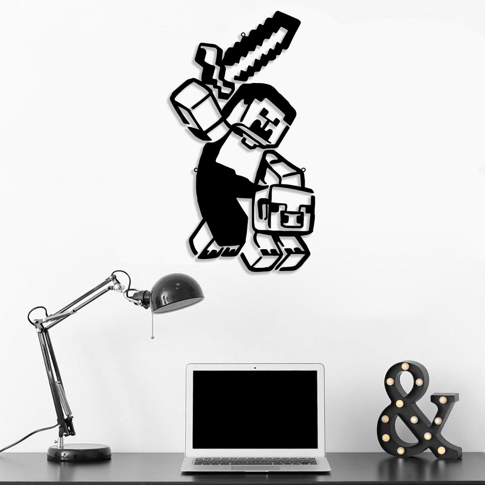 Minecraft Rebel Metal Wall Art