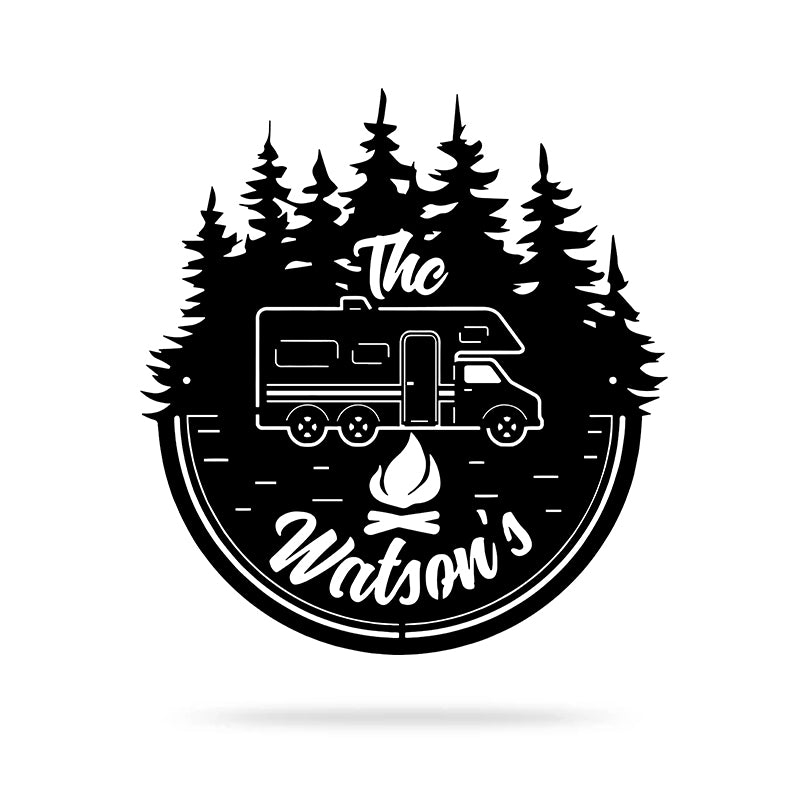 Bumper Pull, Airstream & Pop-Up Personalized Camping Sign Metal Wall Art