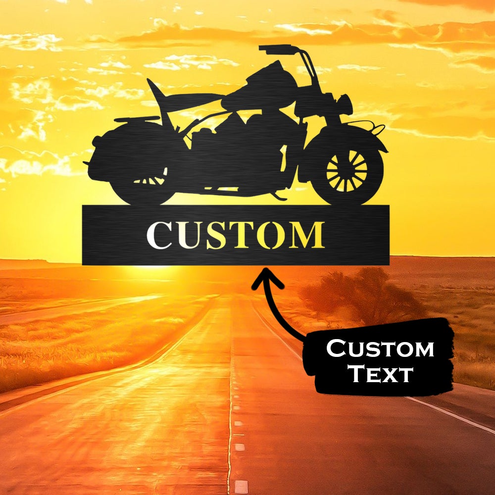 Biker Garage Sign Motorcycle Decor Metal Wall Art Decor