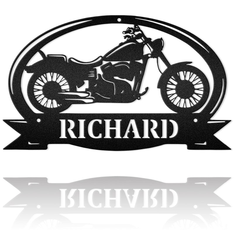 Motorcycle Sign Custom Metal Wall Art