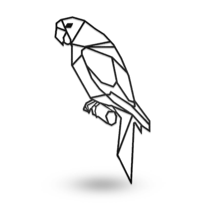 Parrot Geometric Metal Wall Art