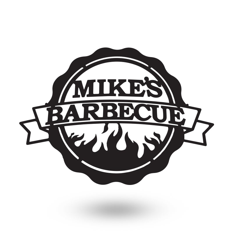 Personalized Flame Camping Barbecue Grill Metal Wall Art