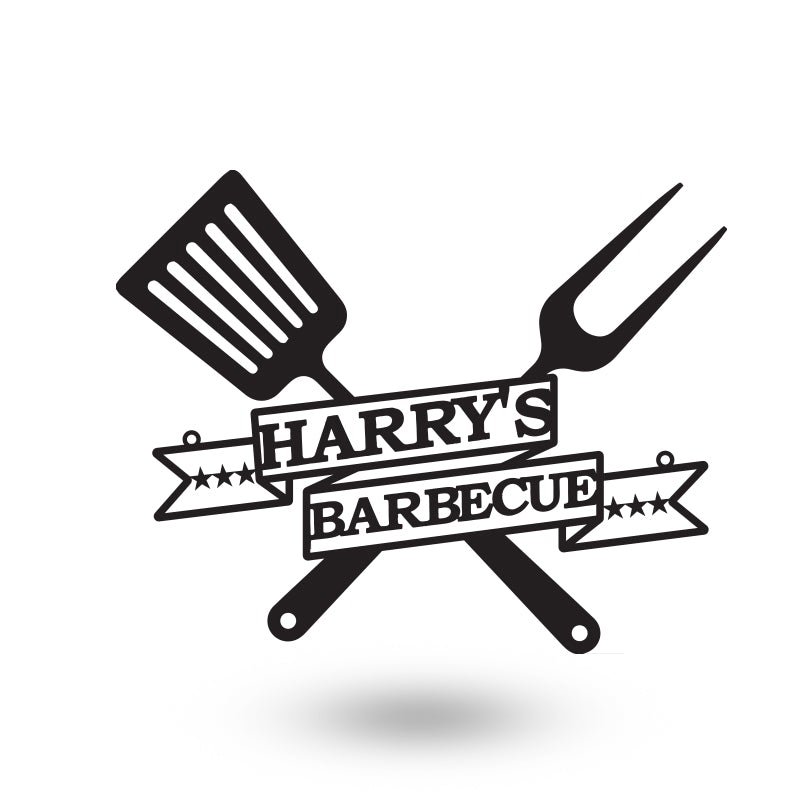 Personalized Name Barbecue Bbq Grilling Metal Wall Art