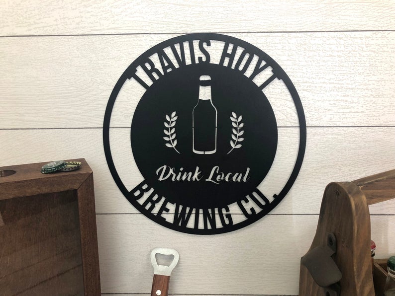 Personalized Brewery Metal Sign Metal Wall Art