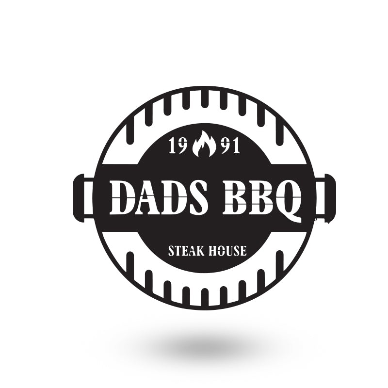 Personalized Dads Bbq Grilling Metal Wall Art