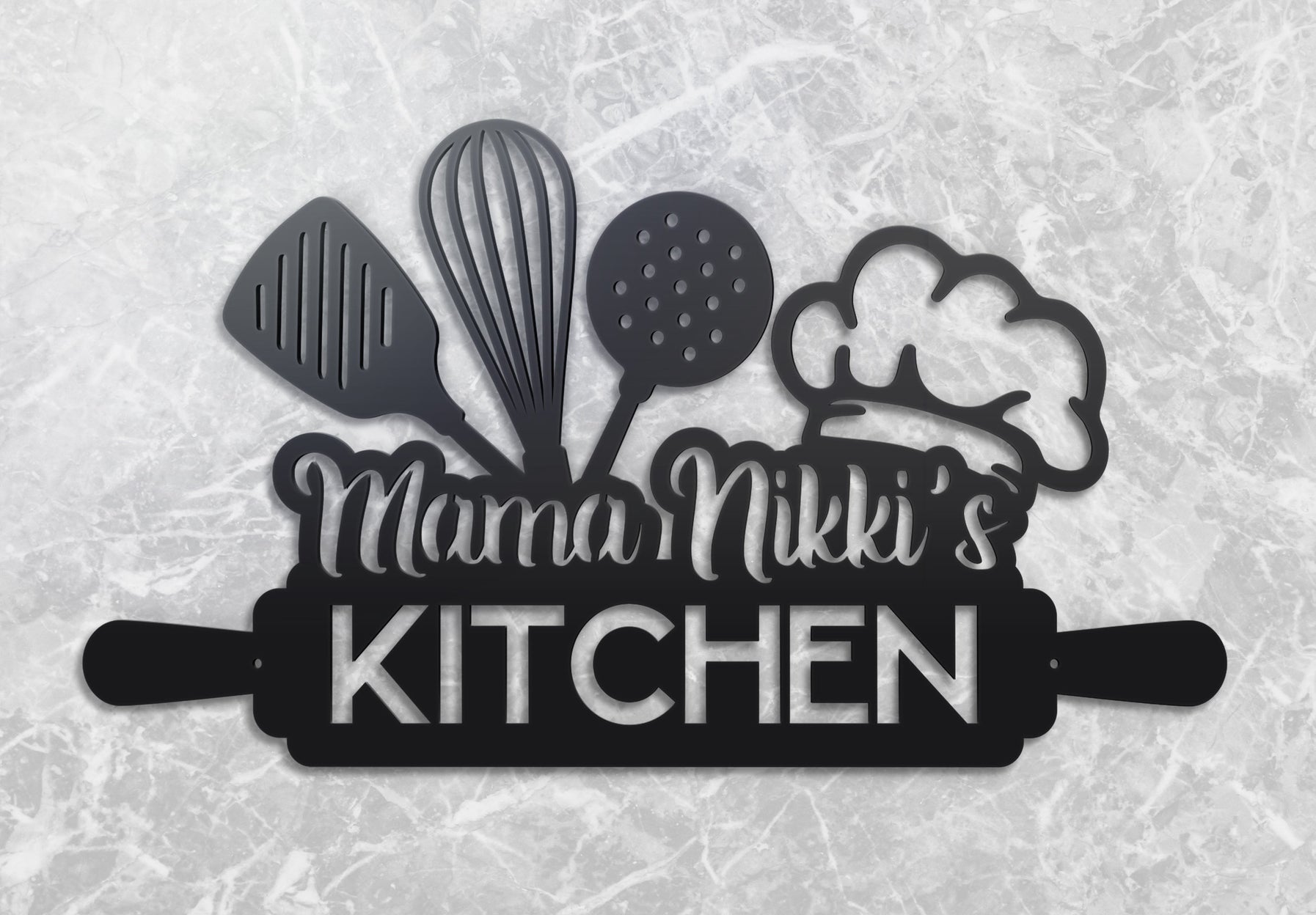 Mama Kitchen Cooking Customized Metal Wall Art Decor