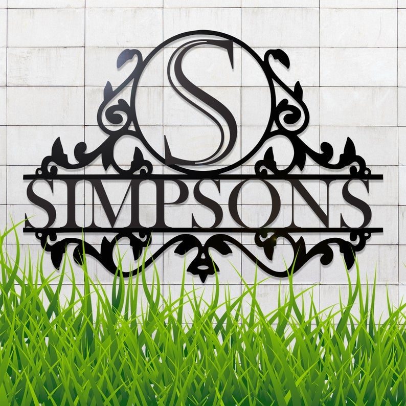 Personalized Door Hanger Metal Wall Art