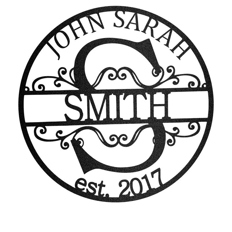 Personalized Last Family Name Metal Wall Art Decor