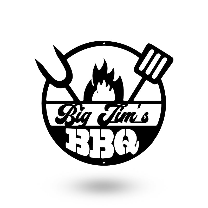 Personalized Name Barbecue Grill Father'S Day Metal Wall Art