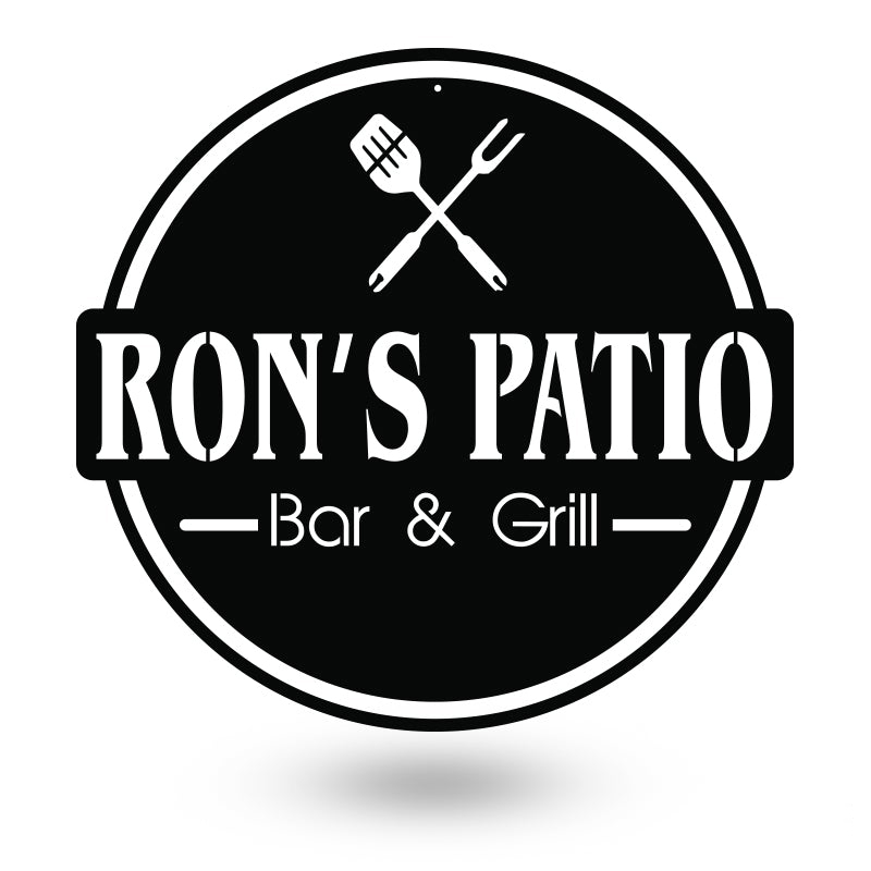Personalized Patio Bar & Grill Barbecue Metal Wall Art