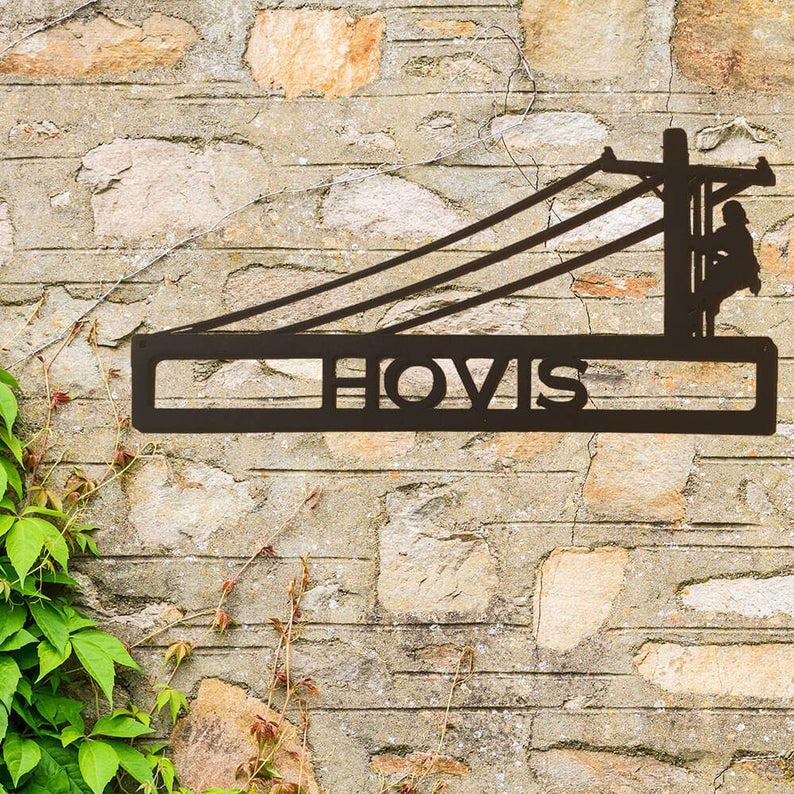 Personalized Power Lineman 5 Metal Wall Art