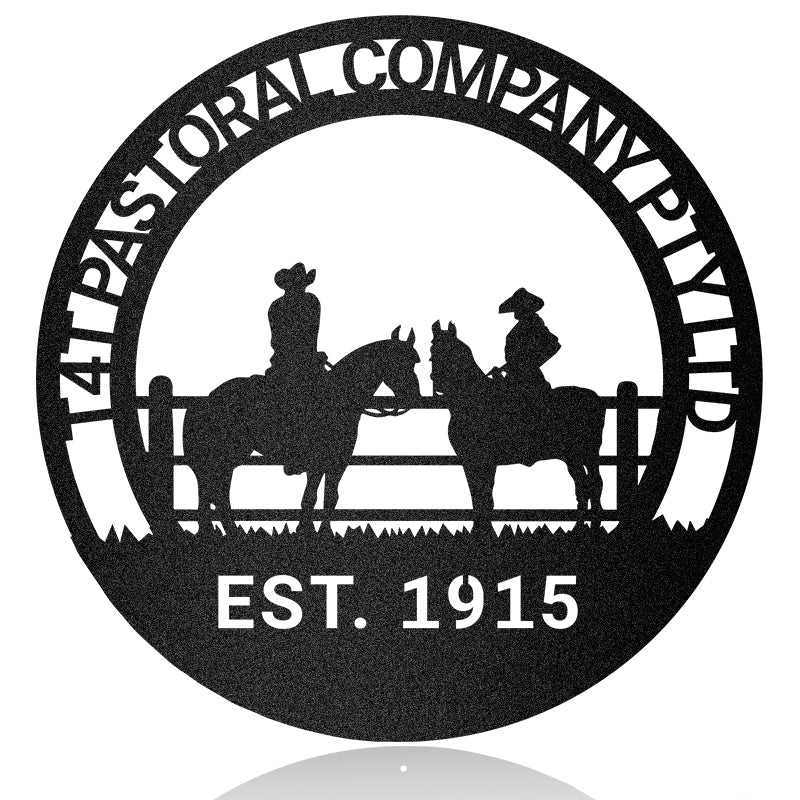 Personalized Horse Couple Horse Metal Sign Metal Wall Art