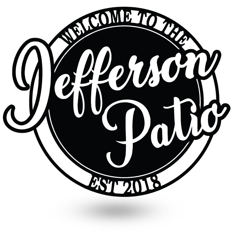 Personalized Welcome To Our Patio Barbecue Metal Wall Art