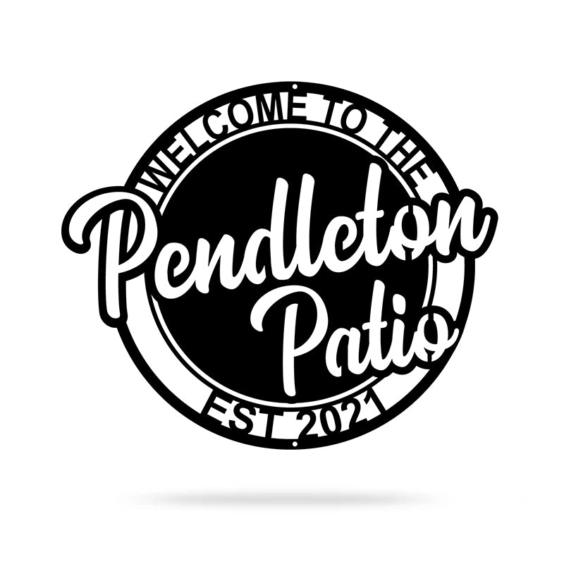 Personalized Welcome To The Patio Personalized Metal Wall Art