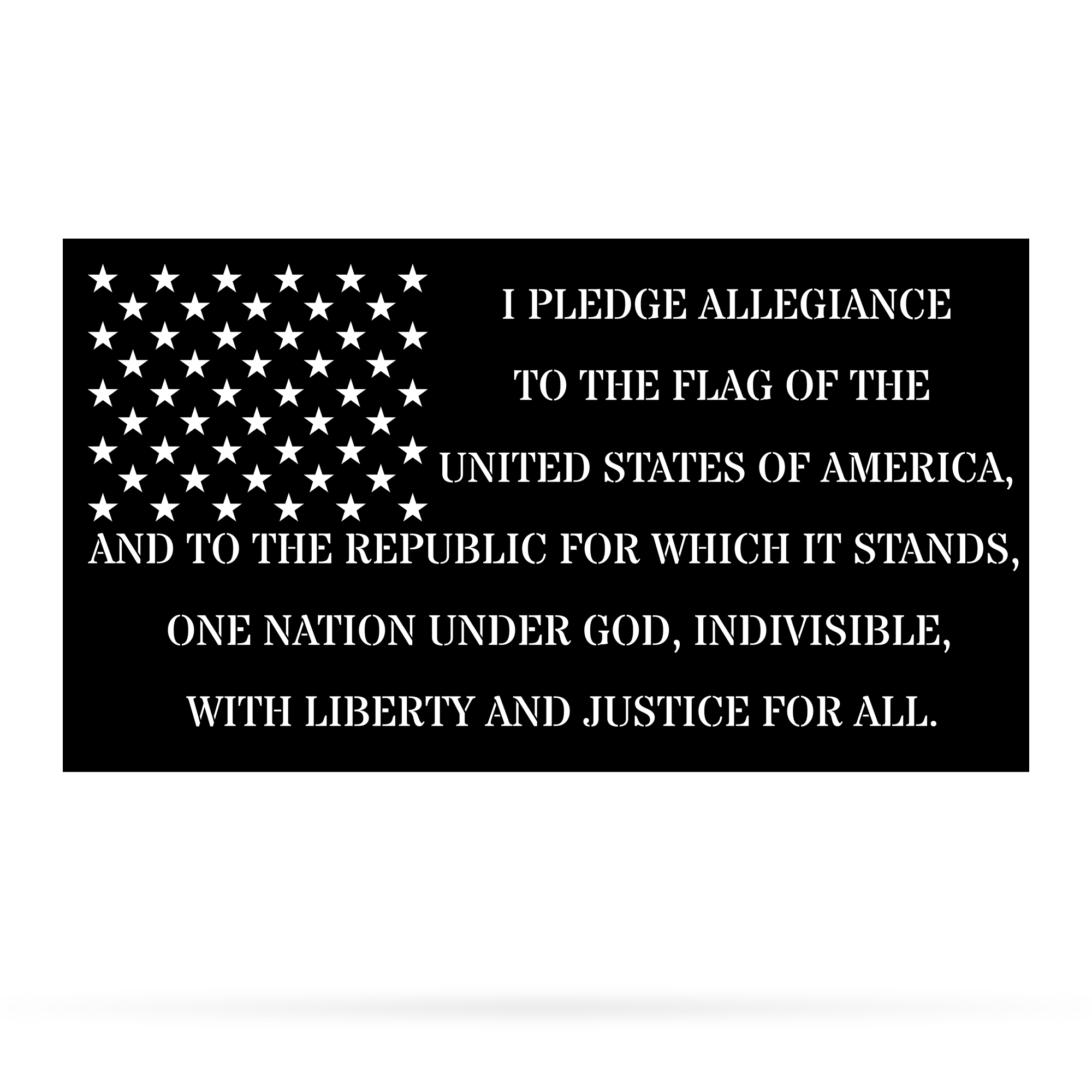 The Original Pledge Of Allegiance Flag Metal Wall Art