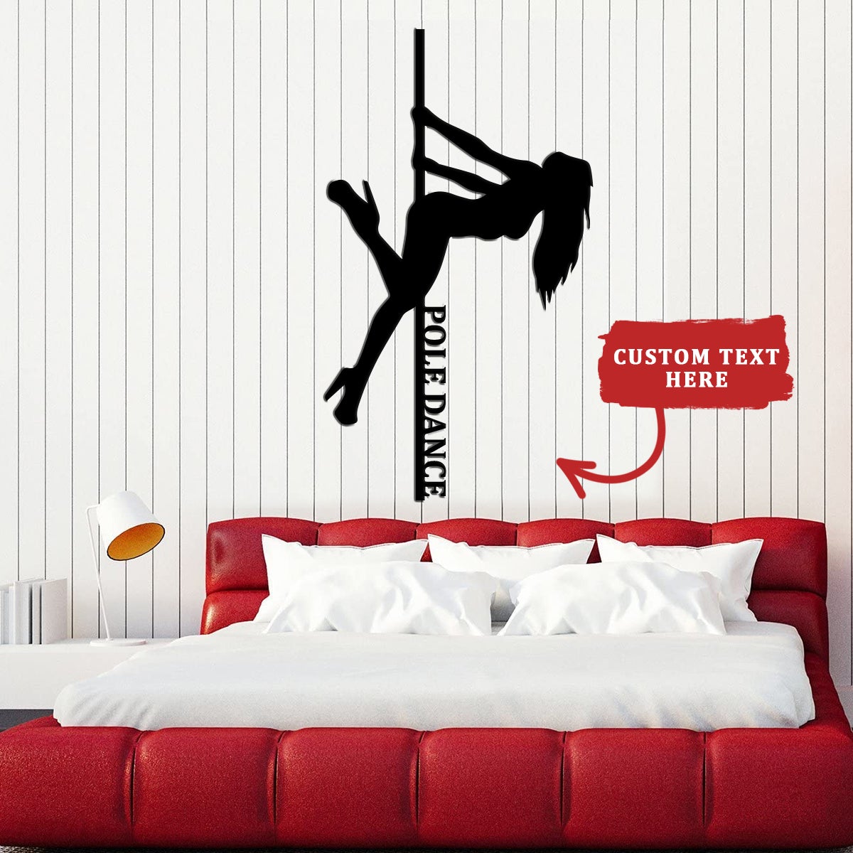 Pole Dance Sign Metal Wall Art