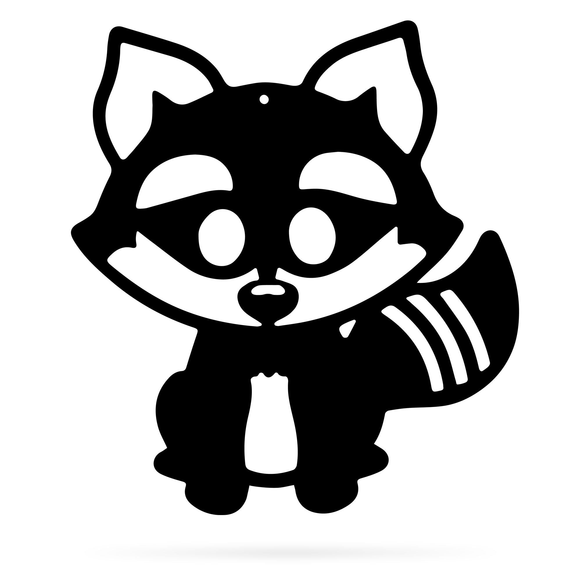 Raccoon Metal Wall Art