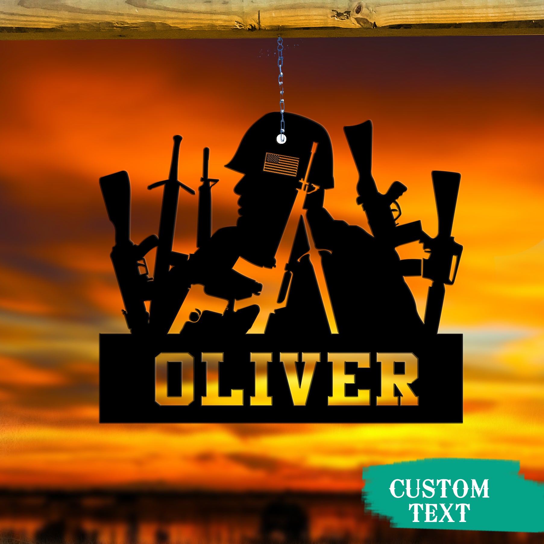 Respect Military Metal Wall Art