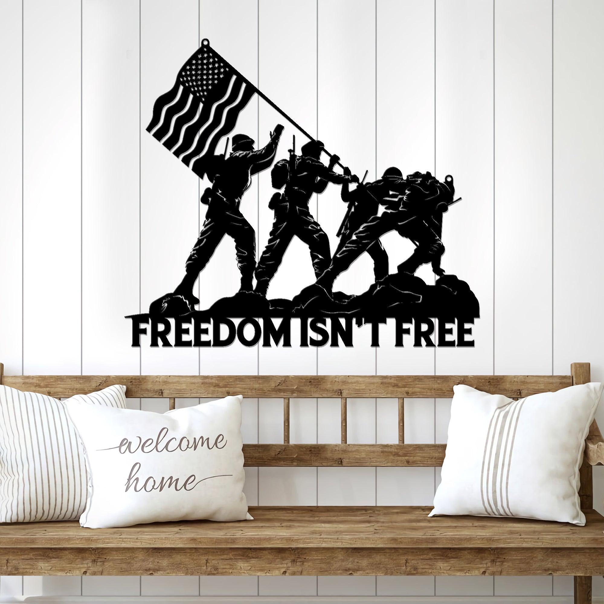 Respect Military Metal Wall Art