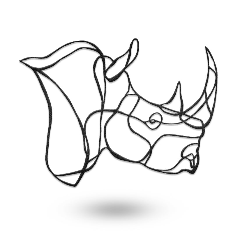 Rhino Geometric Metal Wall Art