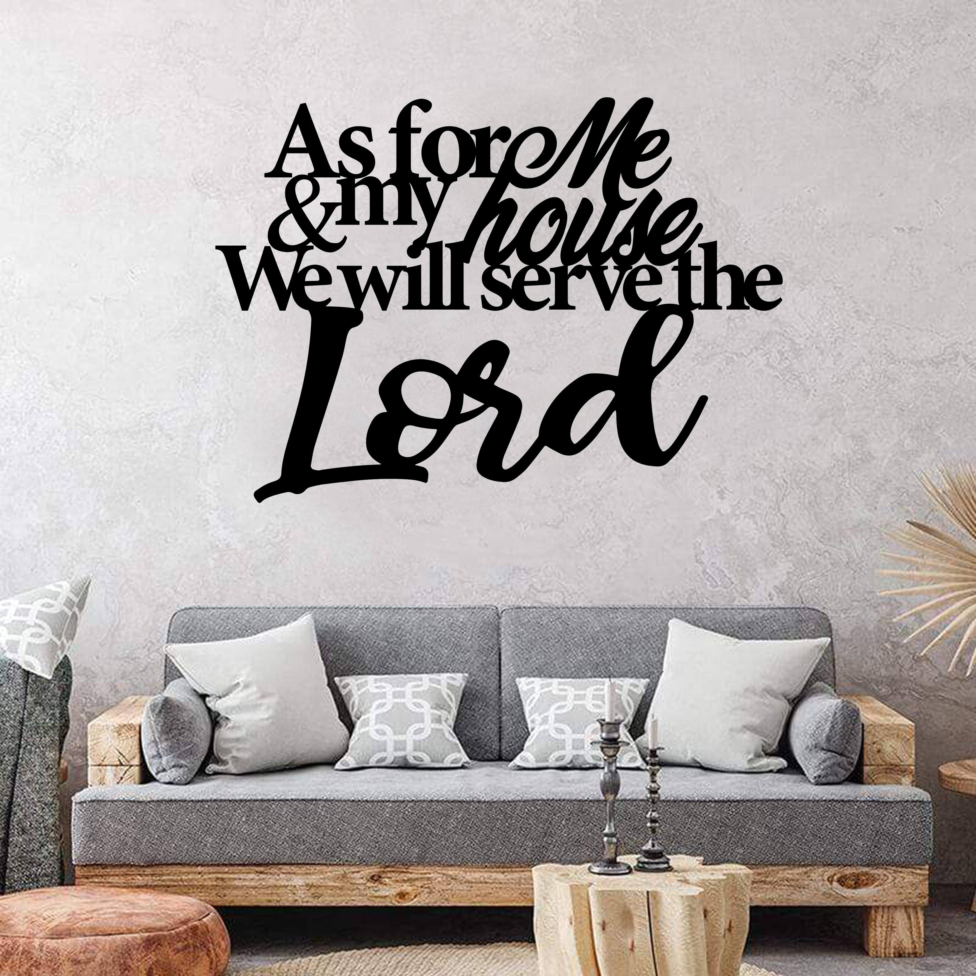 Serve The Lord Quote Metal Wall Art