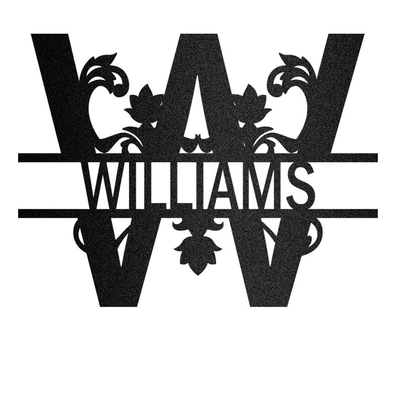 Personalized Split Letter Name Sign Metal Wall Art