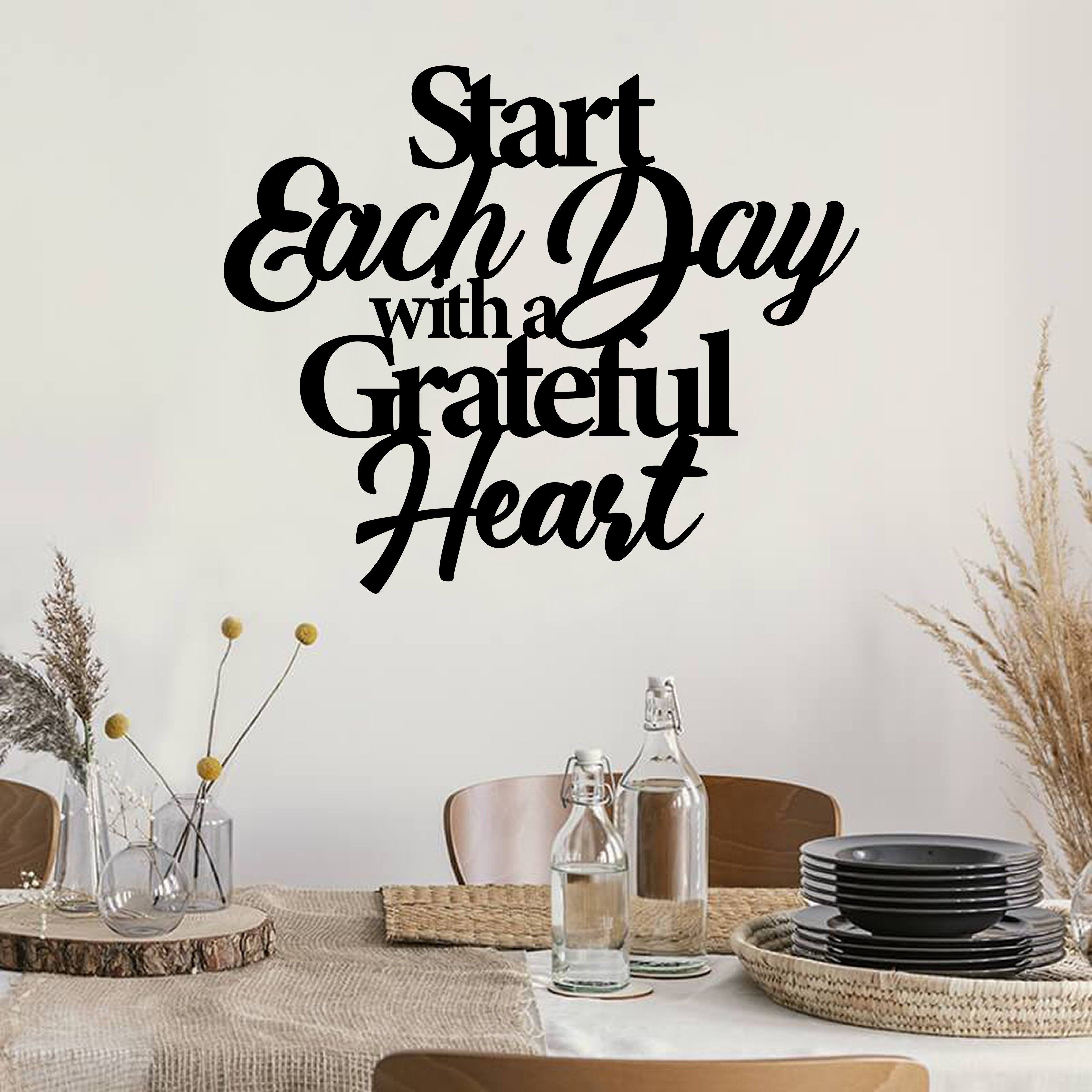 Start Each Day Quote Metal Wall Art
