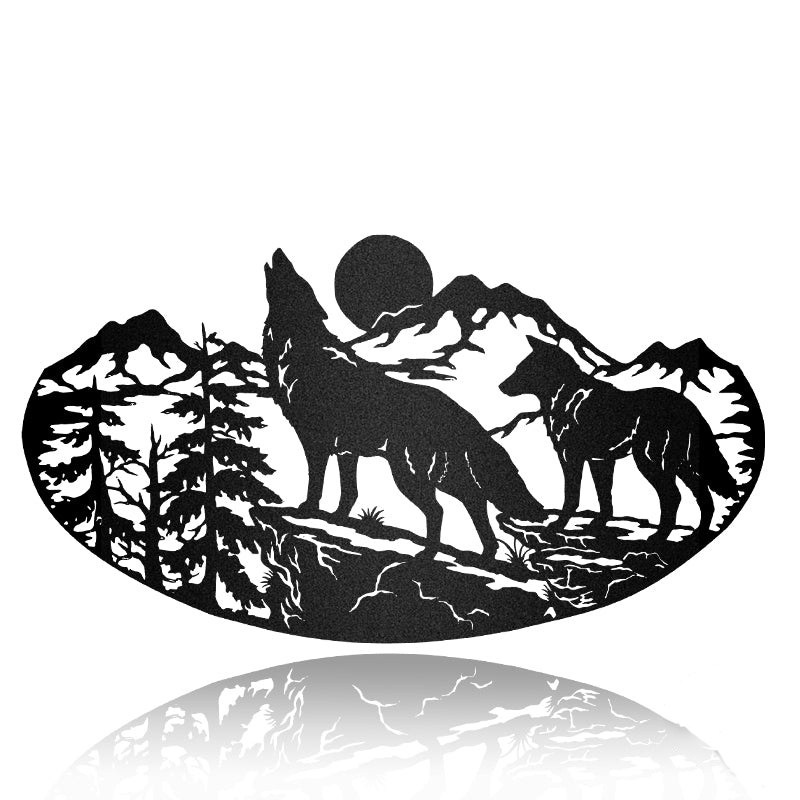 The Howling Of The Wolves Metal Wall Art