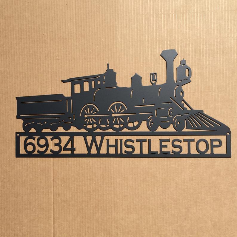 Train Custom Text Metal Wall Art