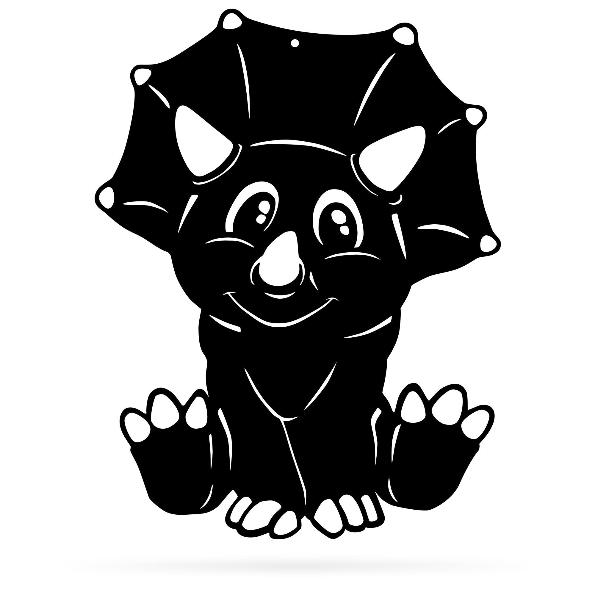 Triceratops Metal Wall Art