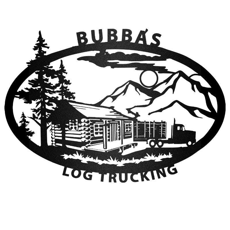 Trucking And House Logger Metal Wall Art