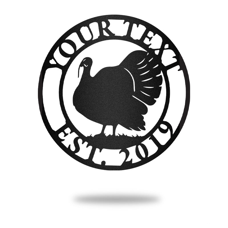 Turkey Custom Text Metal Turkey Sign Metal Wall Art