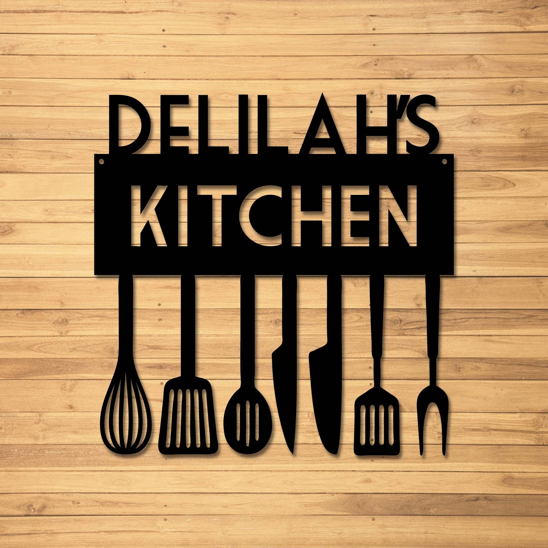 Utensil Design Kitchen Customized Metal Wall Art