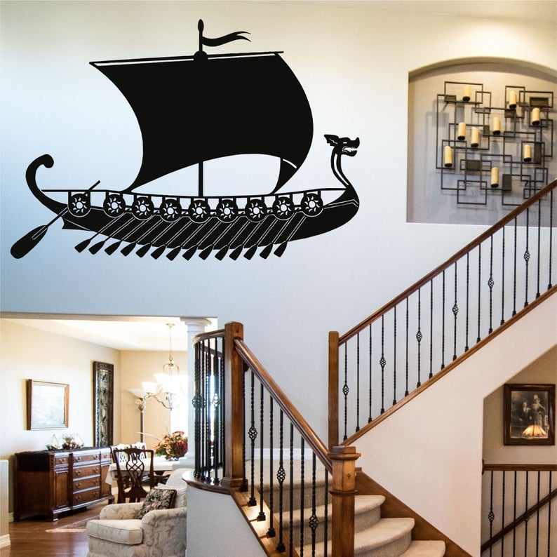 Viking Ship 4 Metal Wall Art