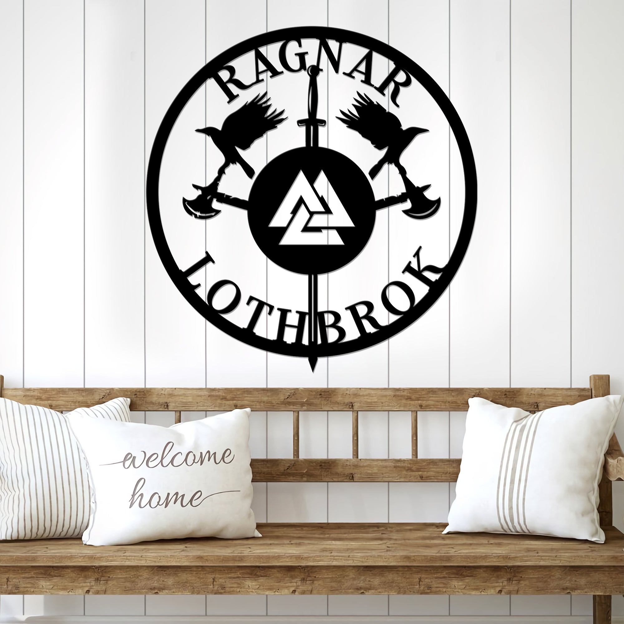 Viking Warrior Metal Wall Art