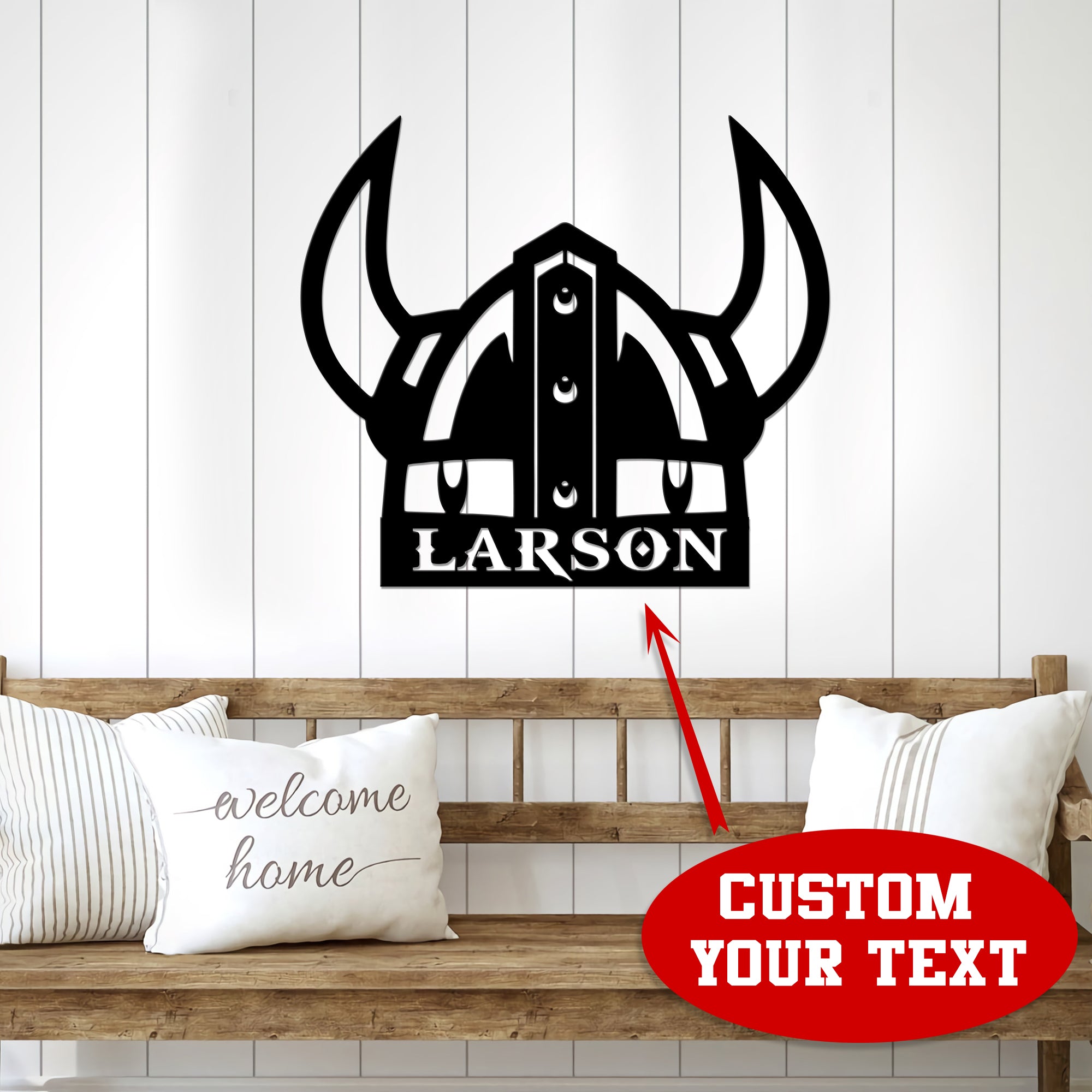 Viking Warrior Helmet Metal Wall Art