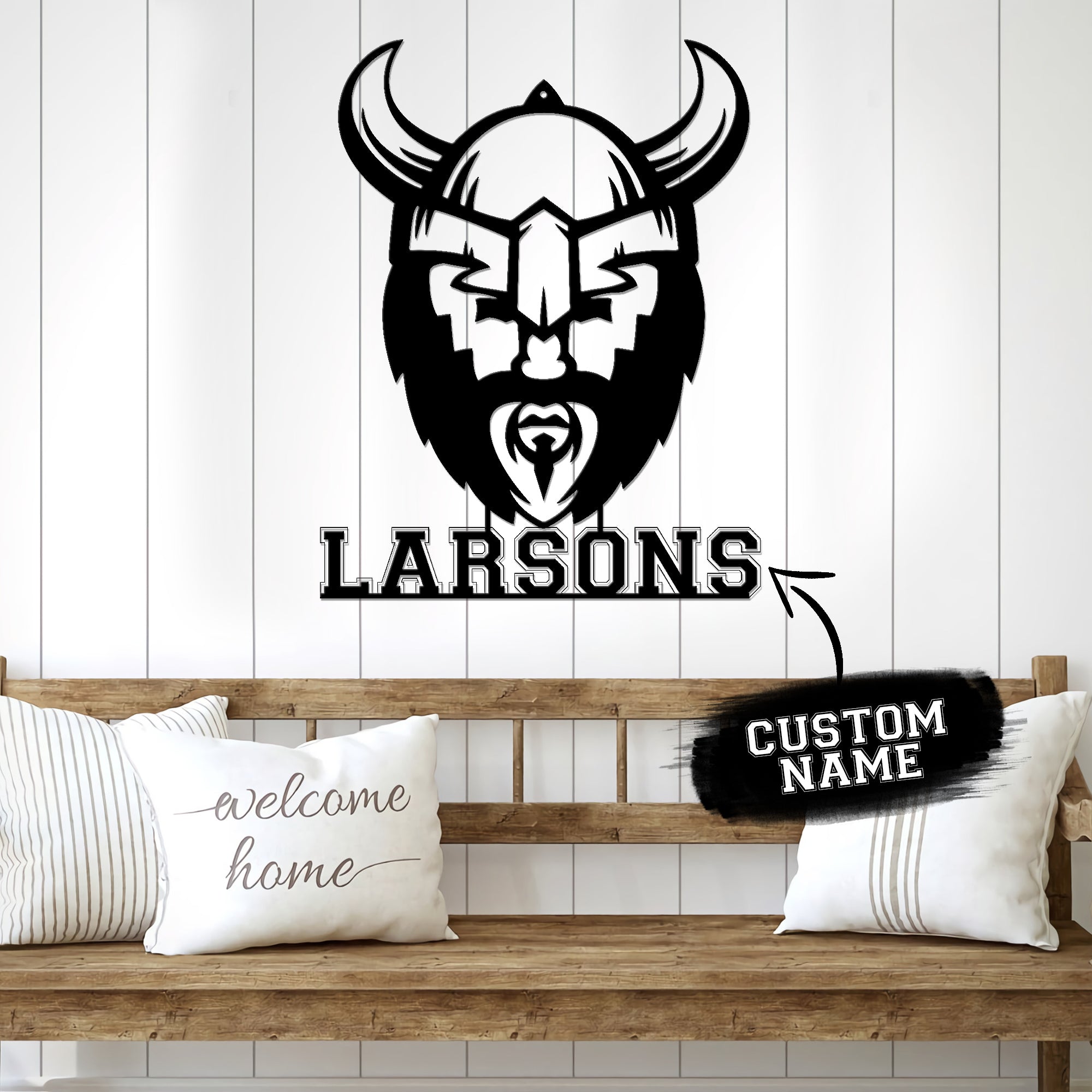 Viking'S Head Metal Wall Art