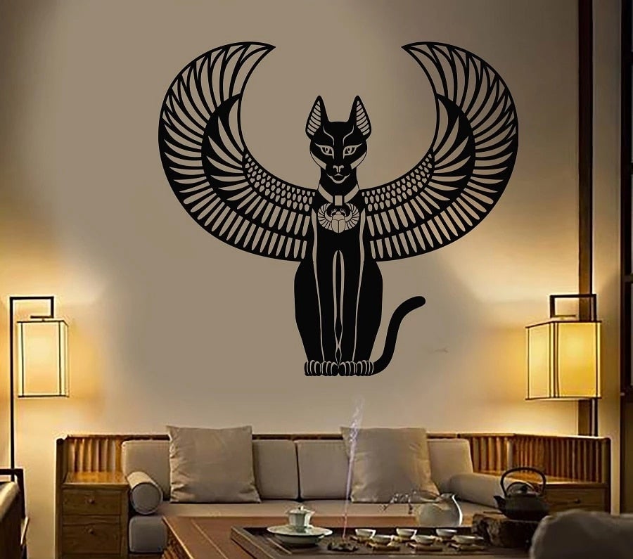 Cat Bastet Ancient Egyptian 5 Metal Wall Art