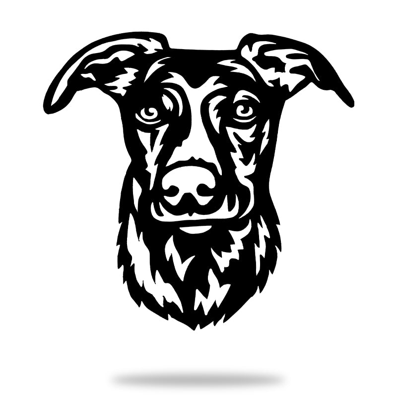 Whippet Dog Rustic Garden Art Sculpture Dog House Sign Metal Wall Art