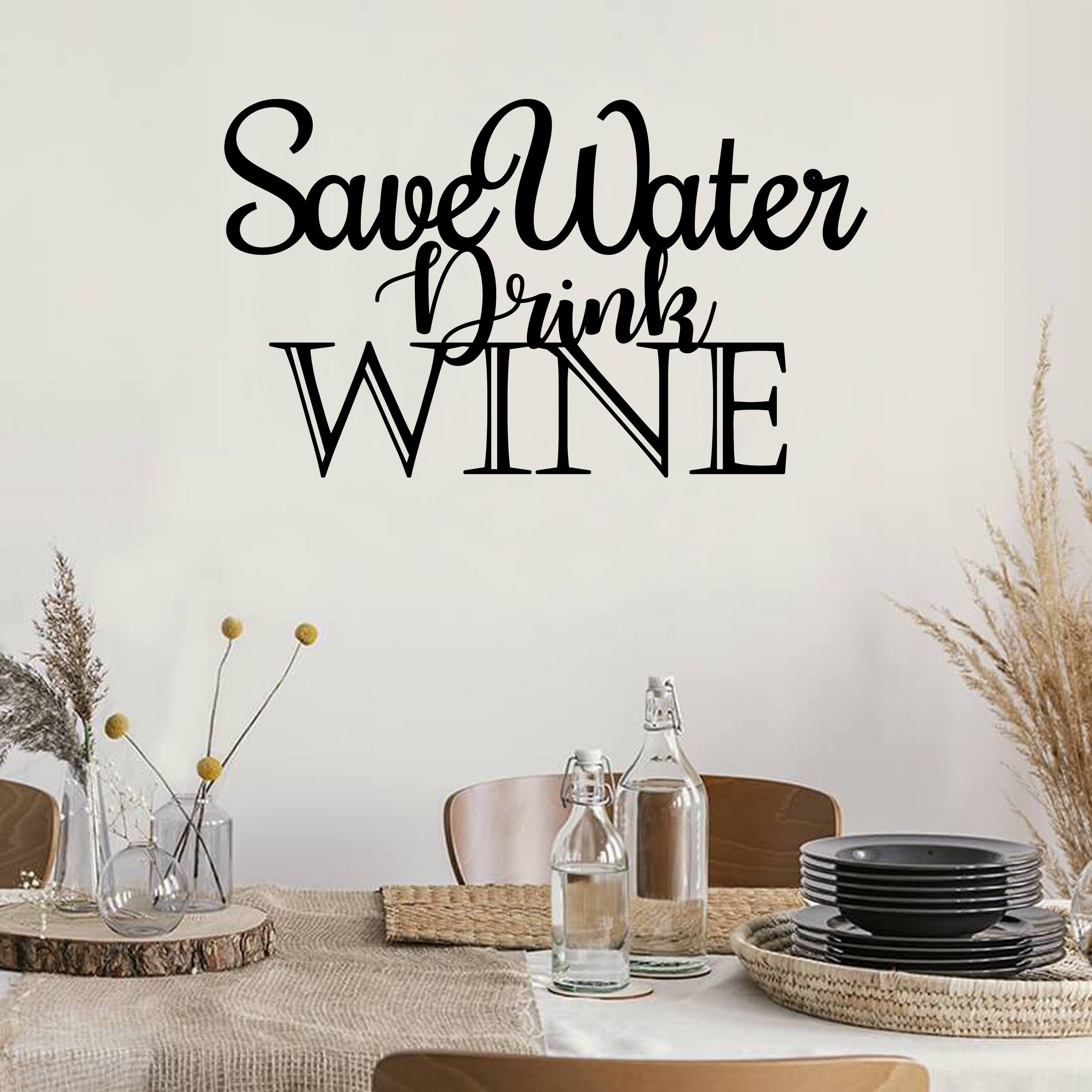 Wine Quote Metal Wall Art