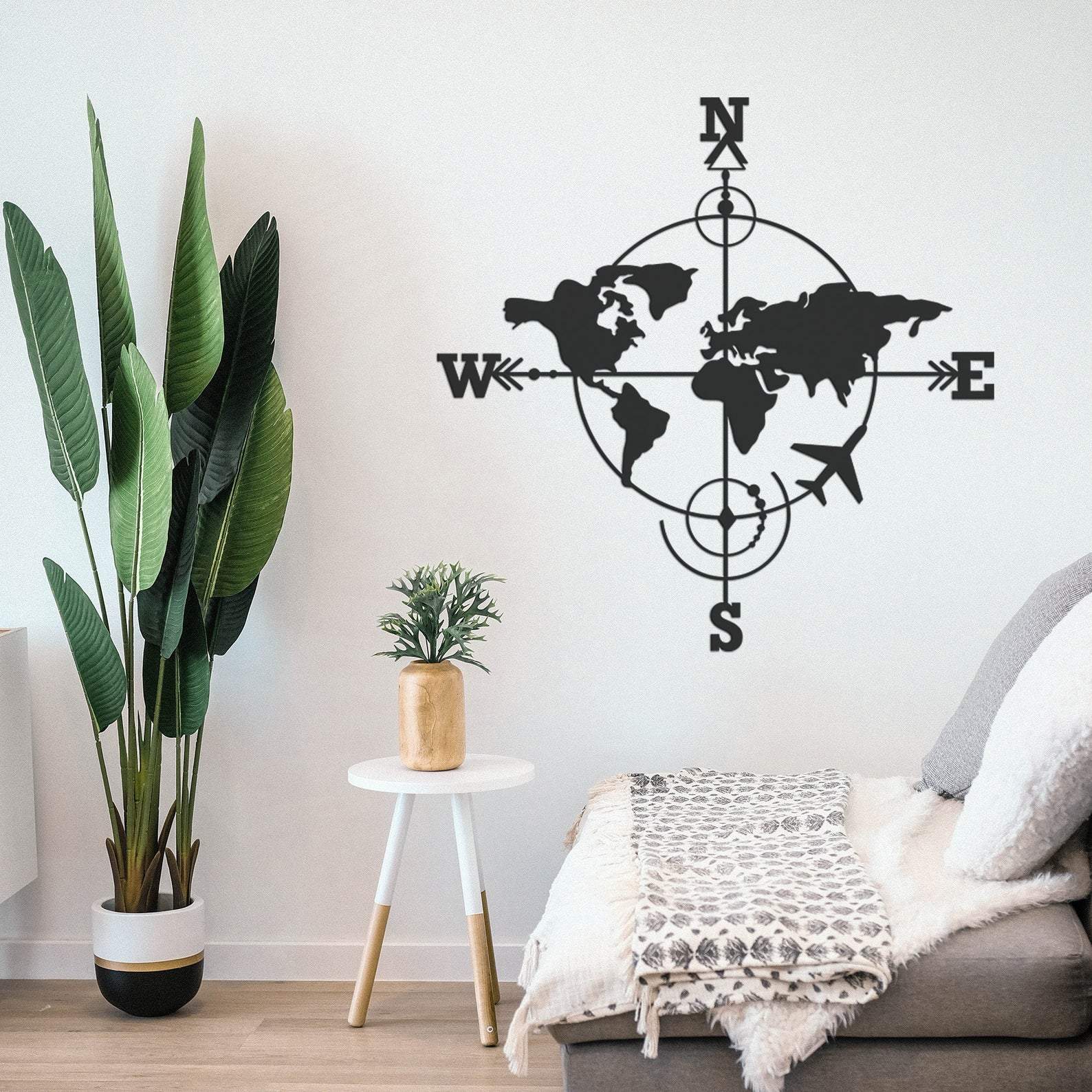 World Travel Metal Wall Art
