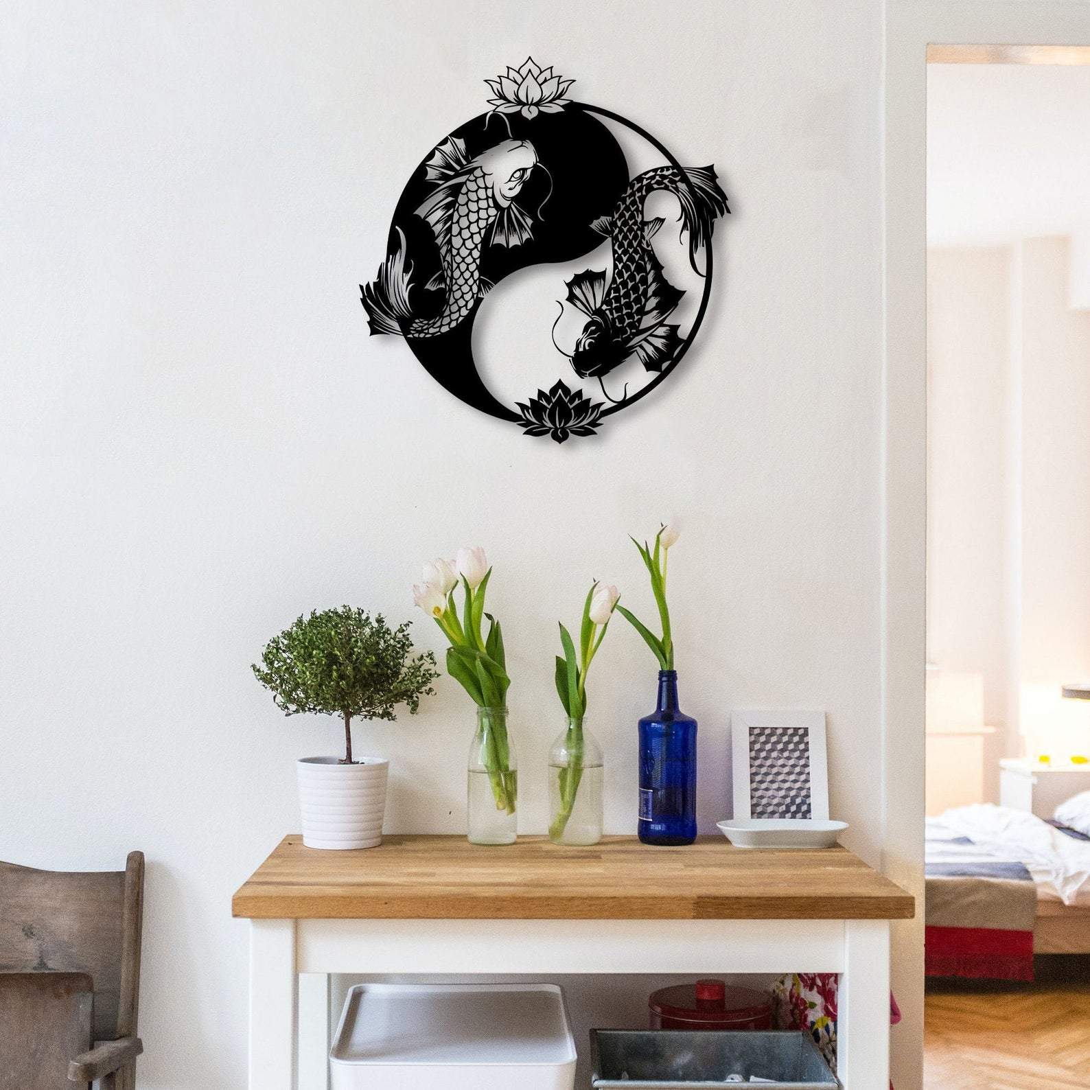 Yin Yang (Koi Fish) Metal Wall Art