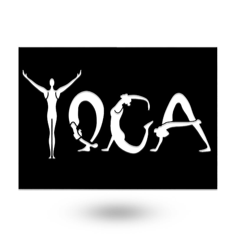 Yoga Human Text Metal Wall Art