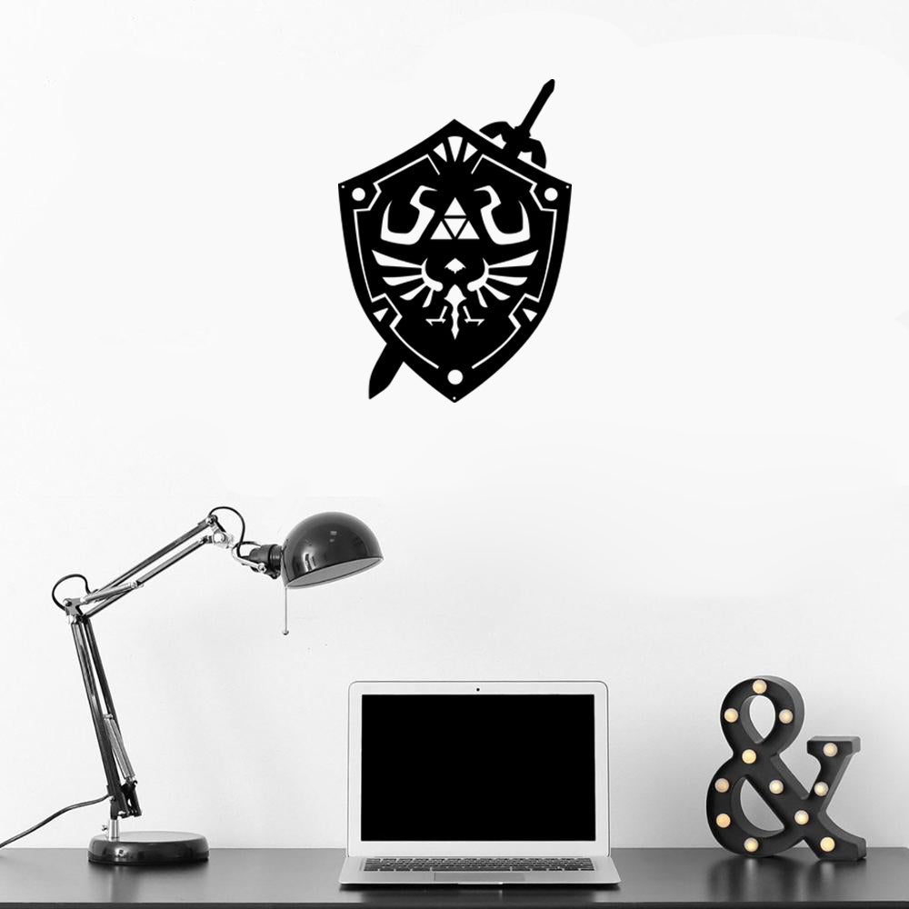 Zelda Mastersword And Hylian Shield Metal Wall Art