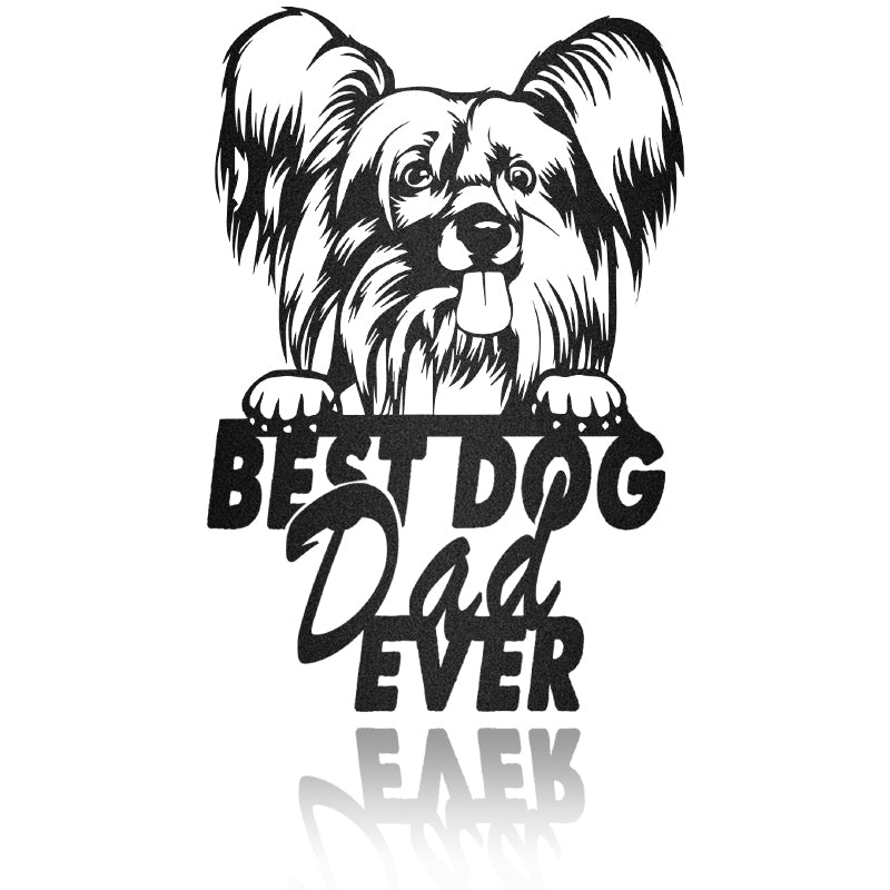 Artbest Dog Dad Chinese Crested Dog House Sign Metal Wall Art