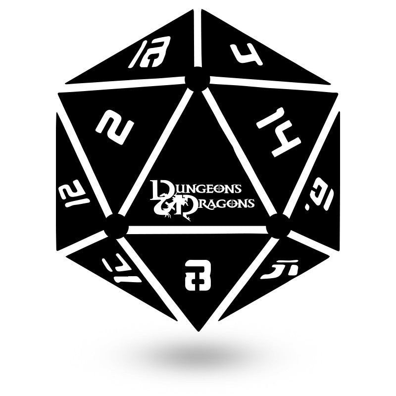 Dragon And Dugeons Dice Metal Wall Art