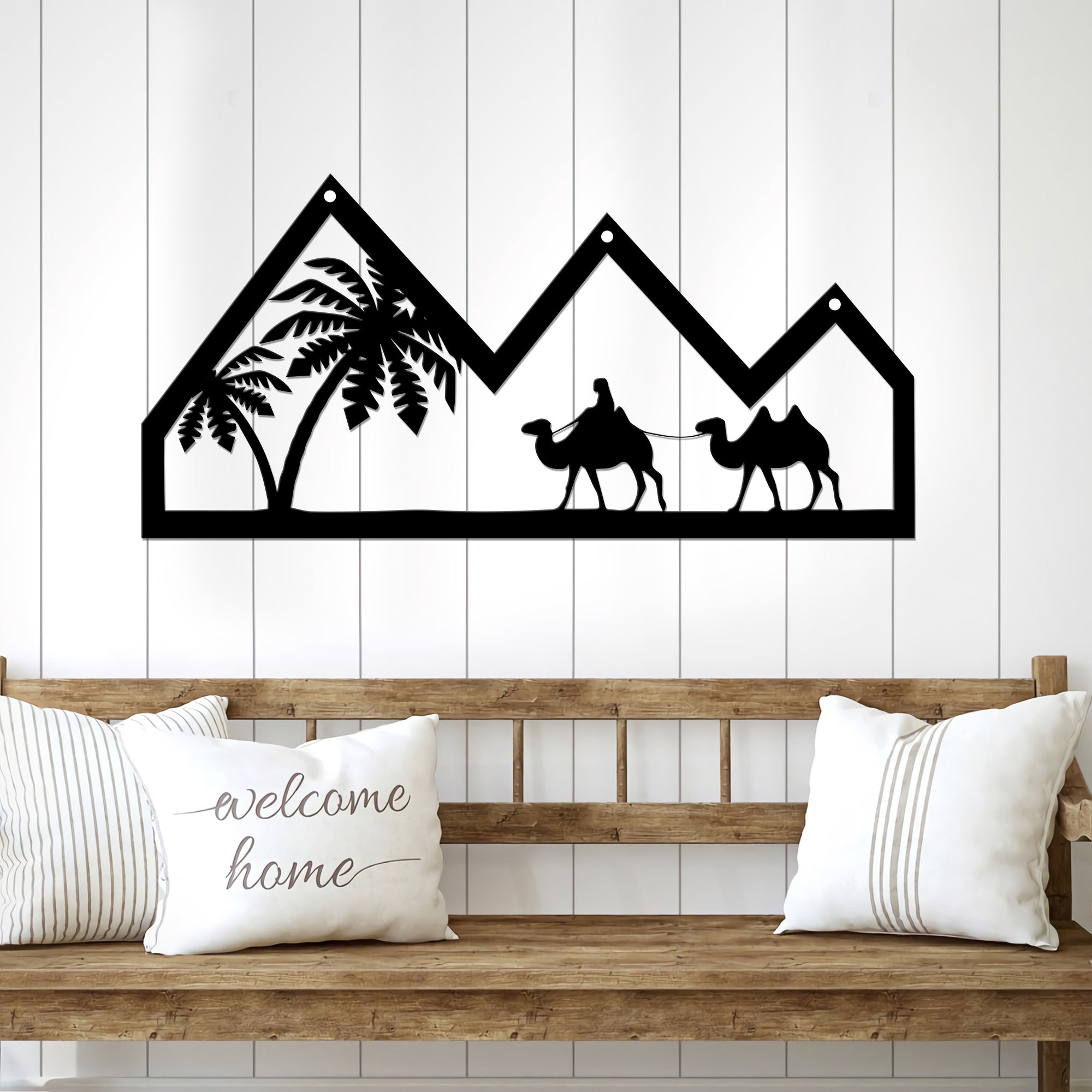 Man On Camel Metal Wall Art