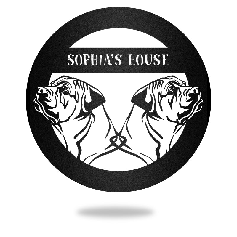 Boerboel Guard Dog House Sign Metal Wall Art