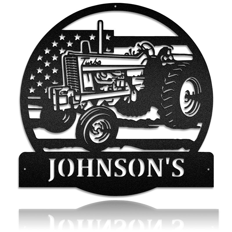 American Tractor Customized Metal Farm Sign Metal Wall Art